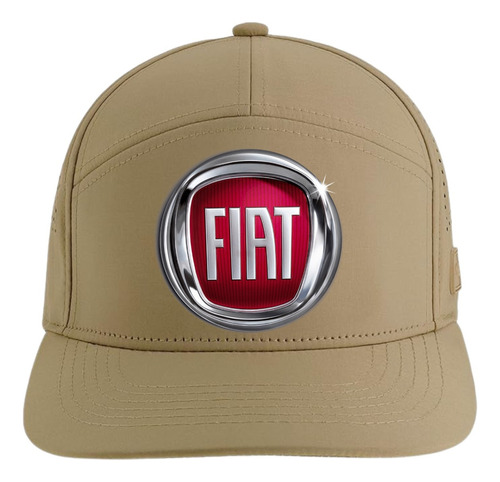 Gorra Fiat Racing 5 Paneles Premiun Caqui