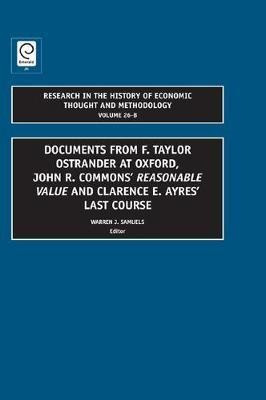 Documents From F. Taylor Ostrander At Oxford, John R. Com...