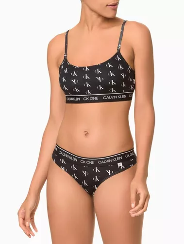 Calcinha Tanga Calvin Klein Ck One Cotton - Preto - Original