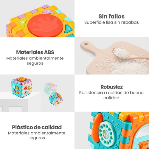 Cubo De Actividades 6 En 1coloridos Juguetes Sensoriales