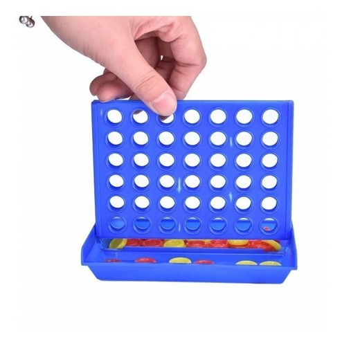 Imagen 4 de 7 de Juego De Mesa 4 Cuatro En Linea Mini De Viaje Chico Familiar