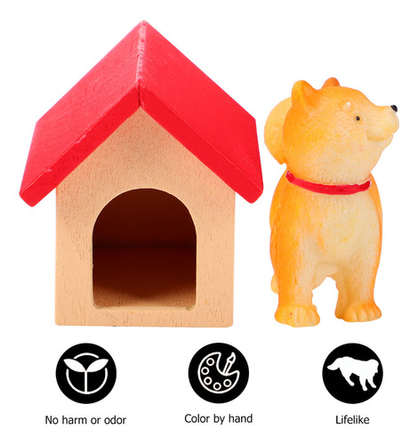 Acessório De Simulação De Cena Em Miniatura Akita Dog Model