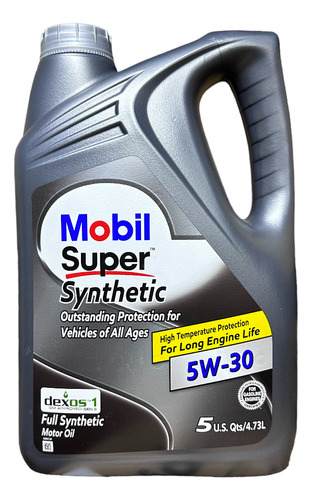  Aceite 100% Sintético Mobil Super Synthetic 5w-30 4.73l