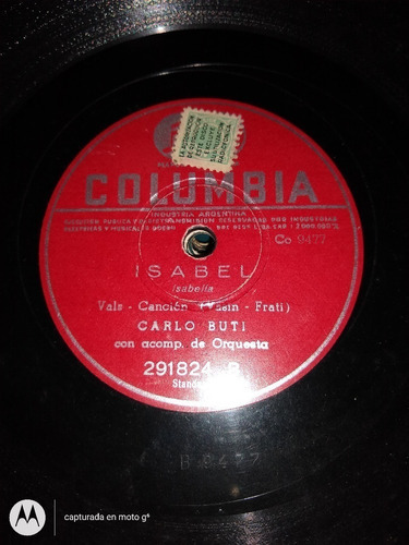 Pasta Carlo Buti Y Orquesta Columbia C99