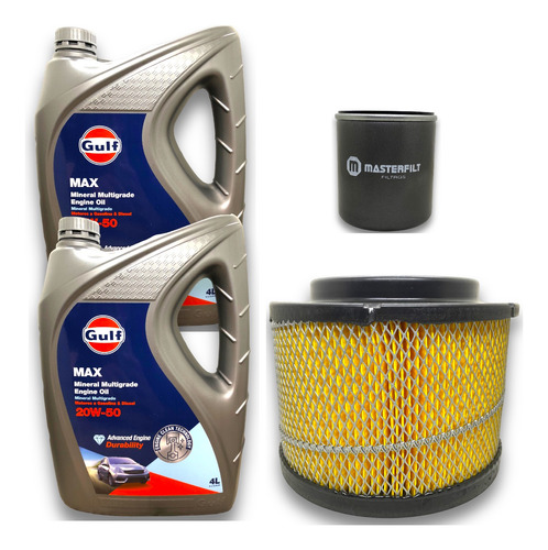 Kit Service 2 Filtros + 8l Aceite Gulf Mineral Hilux 2.5 3.0