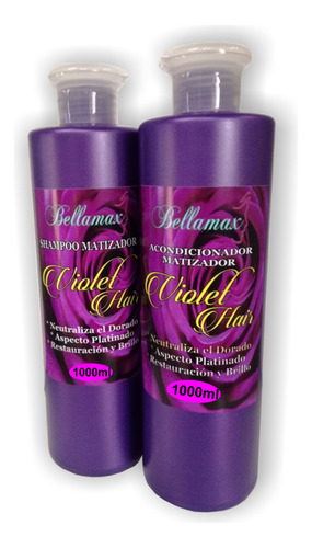  Matizador Capilar Violet Hair Shampoo Y Acondicionador 