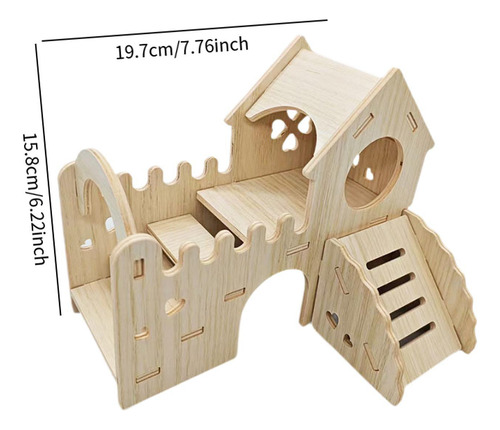 Hamster De Madera Hut Huteway Fun Accesorios De Jaula De
