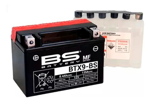 Bateria Bs Btx9 Bs Xj600 / Xt600 / Dr650