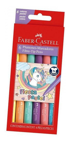Faber Castell Marcador Fiesta Pastel X 6 Colores - Mosca
