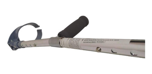 Imagen 3 de 5 de Baston Canadiense Ortopedico Reforzado Aluminio Regulable Color Plateado