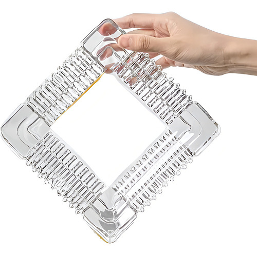 Cinzeiro De Vidro 10 Cm Quadrado Para Mesa Cristal Charutos