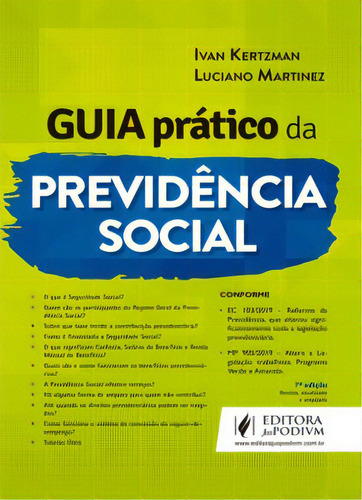 Guia Prático Da Previdência Social, De Martinez, Luciano., Vol. 1. Editorial Editora Juspodivm, Capa Mole Em Português