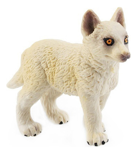 Simulación De Un Cachorro De Lobo Blanco Modelo De Lobo Rugi