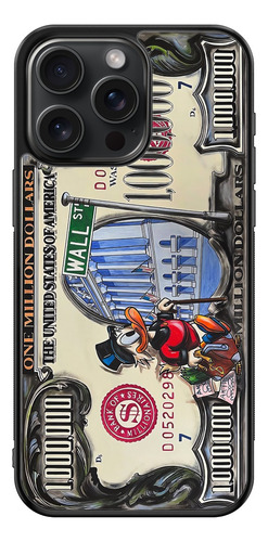 Funda Dolar Billete Tio Rico Mc Pato Wall Street Dinero Negro Iphone 16 Pro