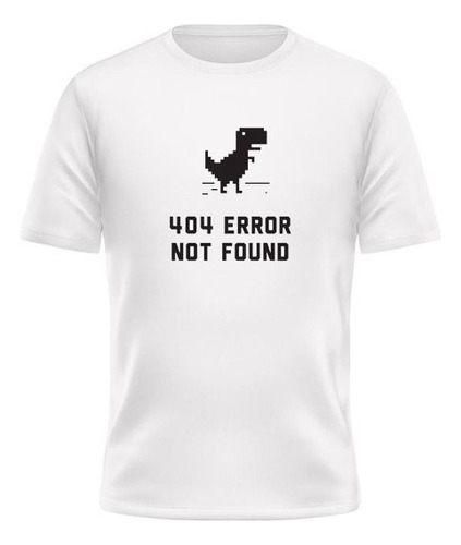 Remeras Sublimadas 404 Error Not Found Dinosaurio