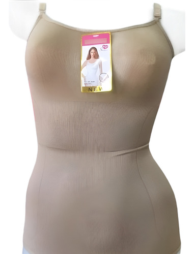 Body Faja Reductora Modelador Viral Original!! Marrón Claro M/l 75-105 Cm Cintura