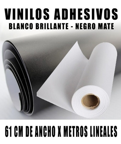 Vinilo Adhesivo Corte Color Negro O Blanco 13 Mt X 61 Cm