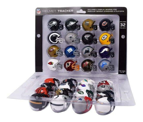 Coleção Tracker - 32 Capacetes 4 Cm De Altura Da Nfl