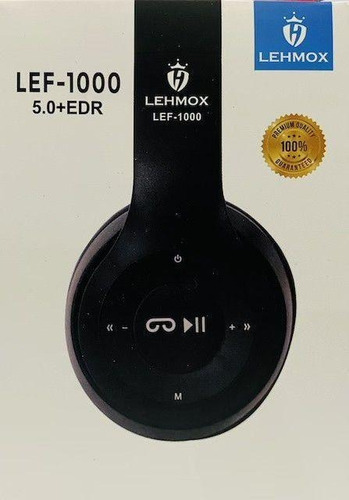 Headphone Wireless Lehmox Le-1000 Acolchoado Preto