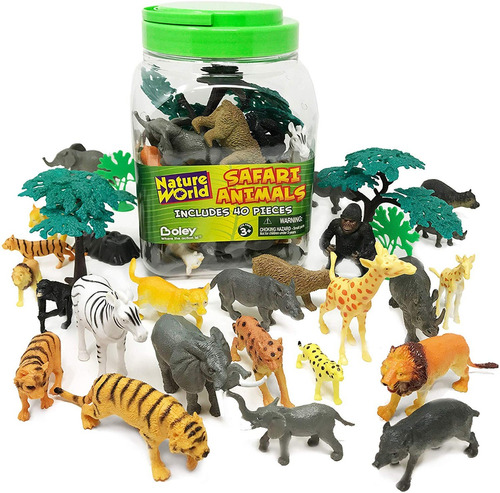 Set Juego Educativo Figuras Animales Salvajes Safari 40pzas
