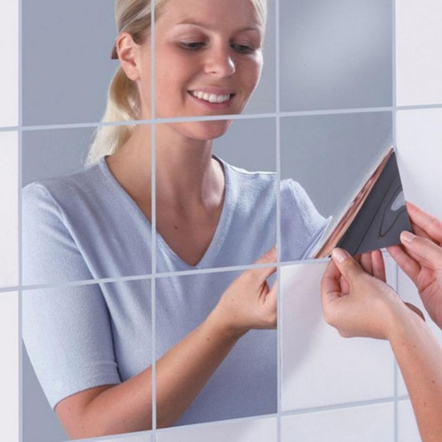 Pegatinas Reflectantes Pared Con Espejo Falso Para Decora