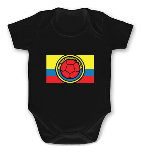 Mameluco Escudo Colombia Y Bandera Body Bebe Futbol