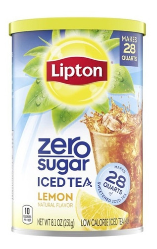 Lipton Iced Tea cero azúcar mezcla de té helado 231g