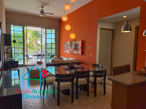 Cad Mayan Lakes 16 302. Amplia Terraza Con Vista A Las Áreas Comunes Y Acceso A Un Exclusivo Club De Playa