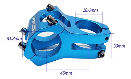 Potencia Bicicleta 31.8mm 45mm Aluminio Montaña Y Carretera
