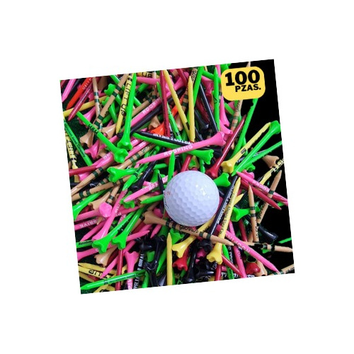 Tees De Golf De Plastico *saldos Nuevos* 80mm, 100pz Colores