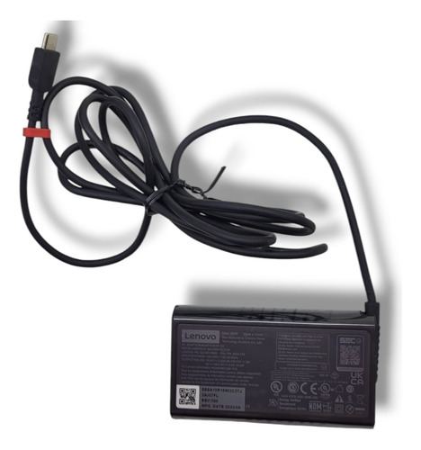 Cargador Lenovo Thinkpad Original Usb-c 65 W 20v 02dl156 Negro