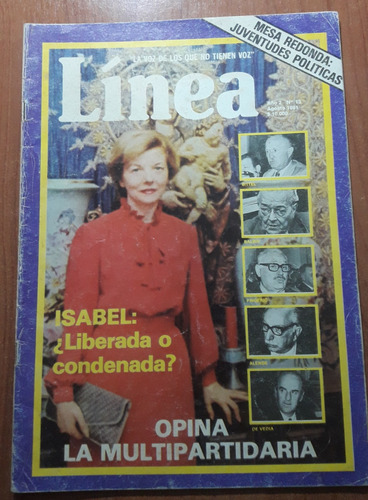 Revista Linea N°13  Agosto De 1981  Isabel
