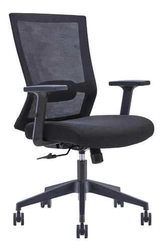 Cadeira de escritório Sunon Iron CIR61SW ergonômica preta com estofado de wintex mesh