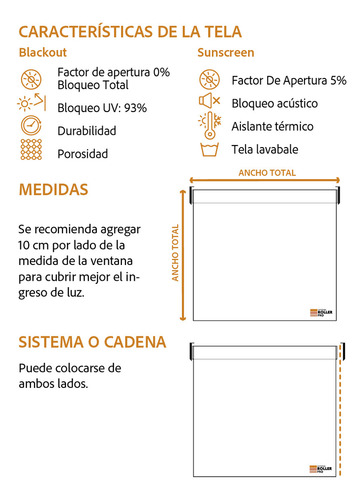 Cortina Roller Doble Blackout Sunscreen 5% 70x100cm Dp01 Blanco