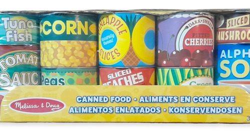 Latas Didácticas Apilables De Alimentos Con Tapas Removibles