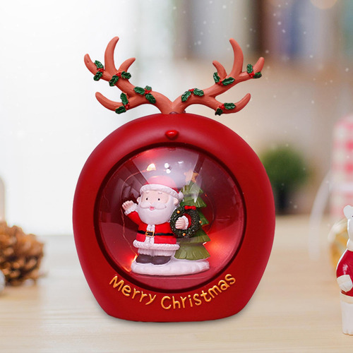 Decoración De Mesa Iluminada De Papá Noel Navideño,
