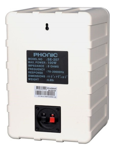 Altavoz De Dos Vías De 6.5'' Phonic Se 207 Blanco