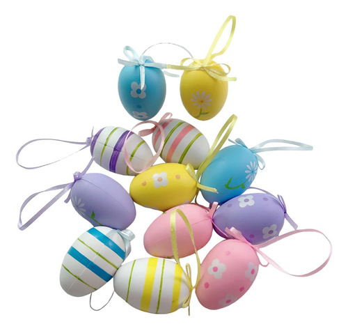 12 Huevos De Pascua Colgantes Para Manualidades, Regalos Par