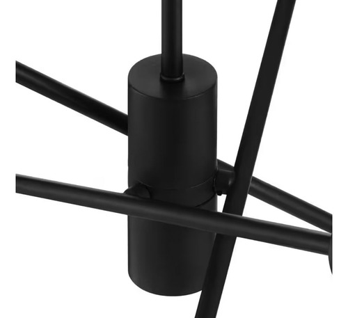 Lampara De Techo Colgante Moderna Candelabro 6 Luces 110v Estructura Negro