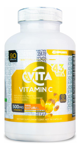 Vitamina C 90 Cápsulas Vita 43 Supplements.