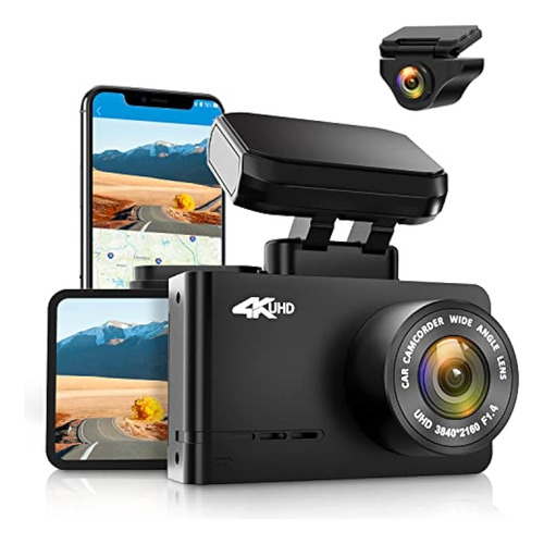 Wolfbox 4k Dash Cam Wifi Incorporado Gps Dashboard Camera Fr