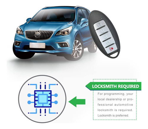 Extra-partss Smart Car Key Fob Replacement For 2016 2017 Alt