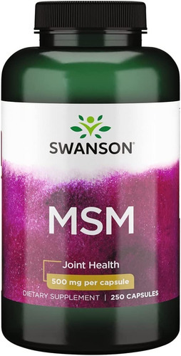 Swanson Msm 500 Mg 250 Caps Sabor Sin Sabor