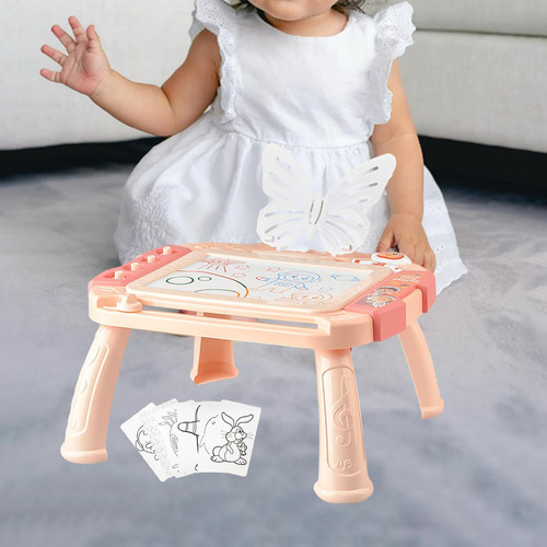 Tablero De Dibujo Magnético Con Patas Resistentes, Rosa