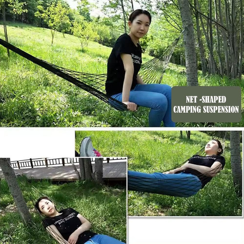Red De Malla Portátil Verde Para Acampar Al Aire Libre Para