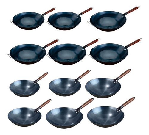 Wok Pan Wok Antiadherente Wok De Hierro Wok 30 Centimetros