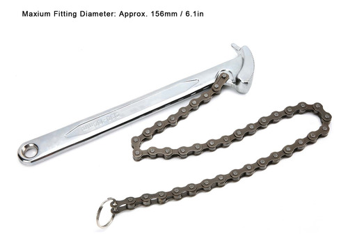 Llave De Cadena De 9 Pulgadas, Ajustable, Con Trinquete Reve