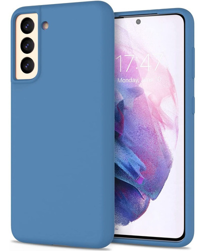 Funda Para Samsung Galaxy S21 Silicona Azul Marino (usa)