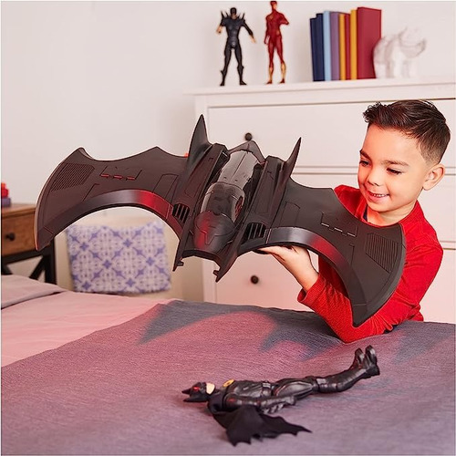 Dc Comics,the Flash Batwing 70cms Y Figura Batman 10 Cms New