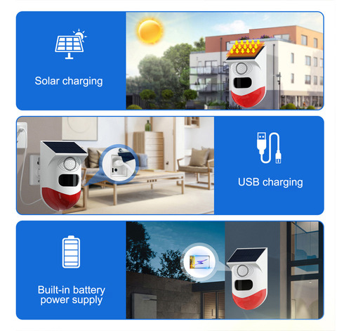 # Alarma Solar Con Sensor De Movimiento, Alarma Solar